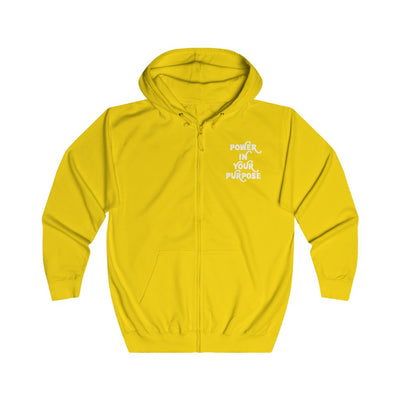 Full Zip Hoodie Power In Your Purpose White